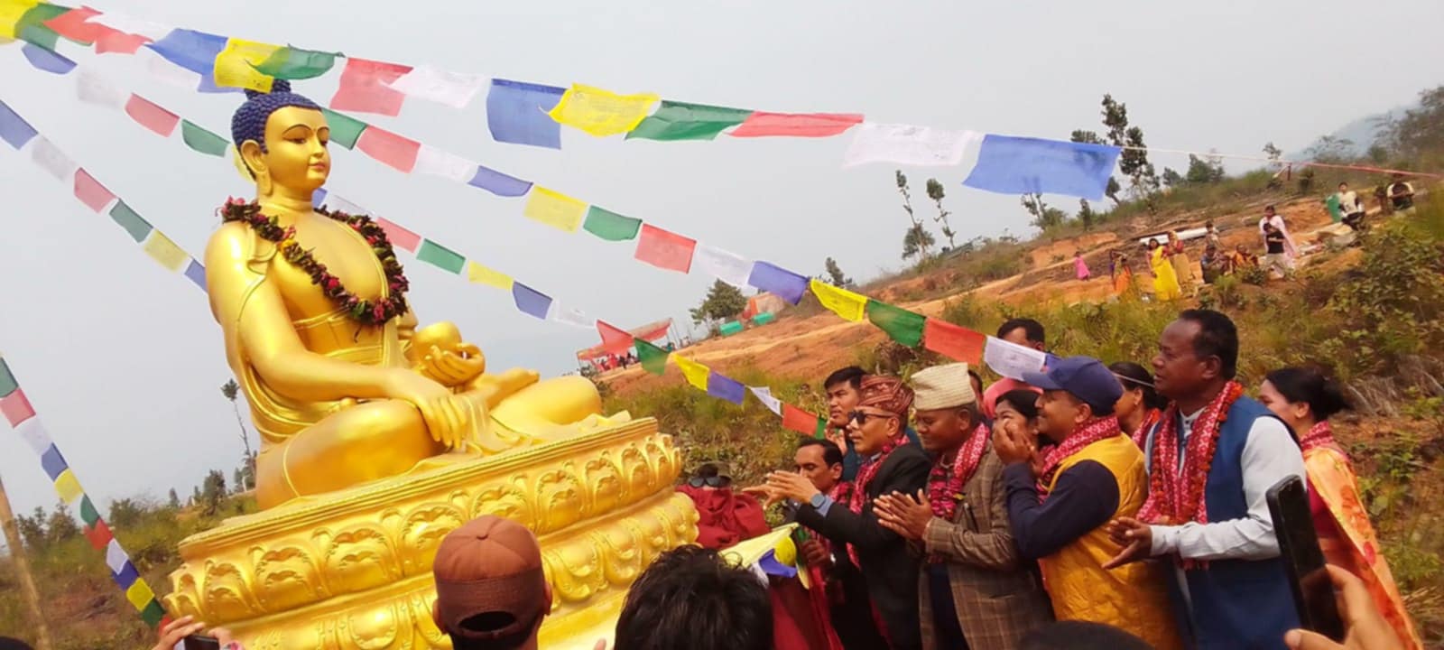 दुुधौली नगरपालिद्वारा शिव र बुुद्ध भगवानको मुुर्ती अनावरण