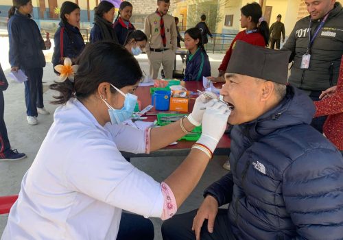 समाज डेन्टल अस्पतालको सहयोगमा निशुल्क दन्त शिविर सम्पन्न
