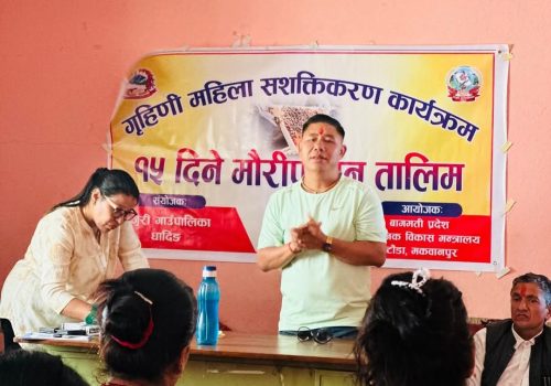 गजुरी-७ मा गृहिणी महिला सशक्तीकरणका लागि १५ दिने मौरीपालन तालिम सुरु