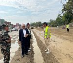 दाउन्नेमा मन्त्री दाहालको निरीक्षण, मनसुन अगावै सक्न निर्देशन