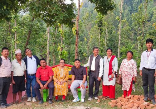धादिङको गजुरी-७ मा शहीद शान्ति पार्क निर्माण स्थलको अनुगमन