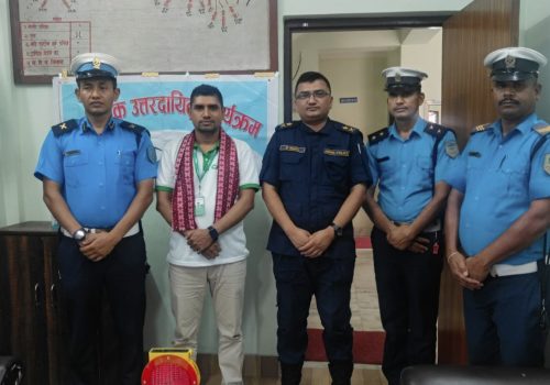 सिटिजन्स बैंकद्वारा गजुरीमा ट्राफिक सुरक्षा सामग्री वितरण कार्यक्रम सम्पन्न