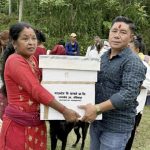 गजुरी गाउँपालिकामा मौरीपालन तालिम सम्पन्न रानी मौरी सहित ९० घार वितरण