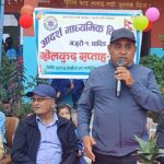 आदर्श माध्यमिक विद्यालय गजुरीमा खेल सप्ताह शुभारम्भ