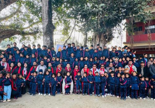 गजुरीको आदर्श मा.वि.मा सरस्वती पूजा ,न्यानो कपडा र छात्रवृत्ति वितरण कार्यक्रम सम्पन्न