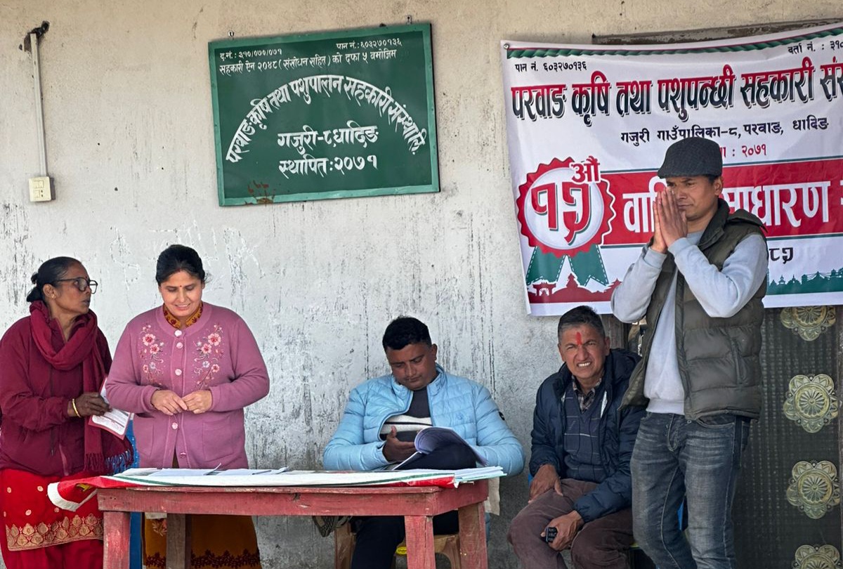 दूध संकलन २०० लिटर नाघ्यो, परवाङ सहकारीको साधारण सभा सम्पन्न